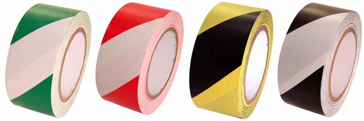 SST-718 and SST-736 Striped Safety Warning Tape | Soft PVC Vinyl, 7 Mil | Bulk Case