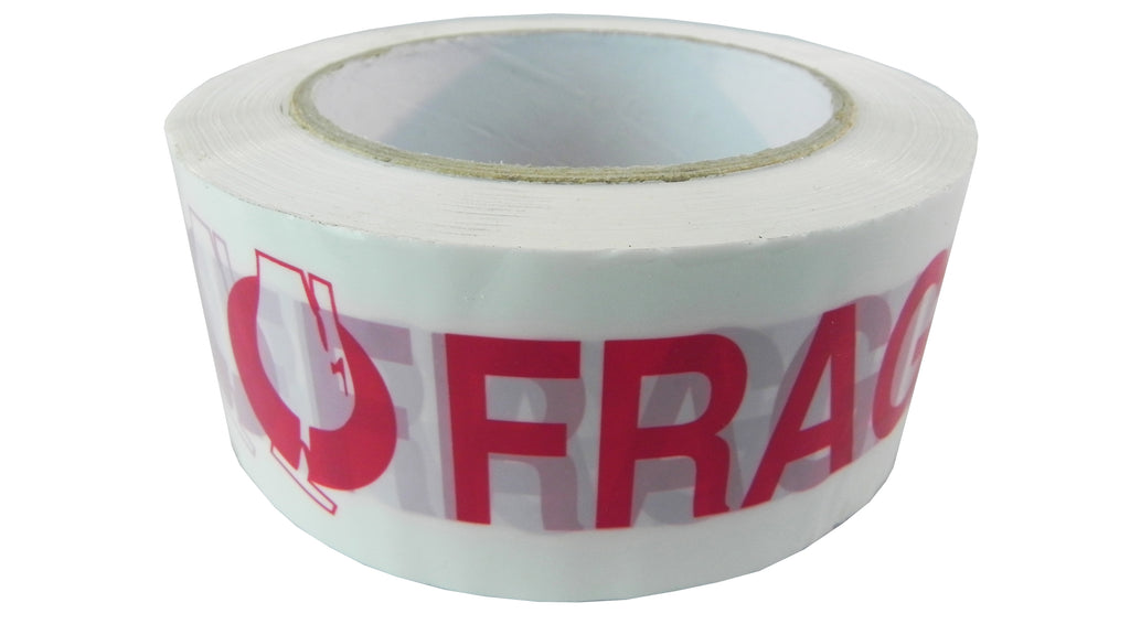 FRAGILE HANDLE WITH CARE Printed Carton Sealing Tape | 2.0 mil | 110 Yd | Case of 36 Rolls