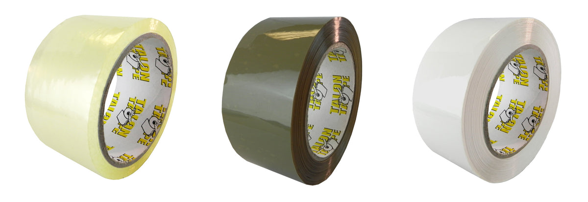 OPP-32AW Polypropylene Carton Sealing Tape | 3.2 Mil | 72 Yd | Clear, White & Dark Tan (Case)